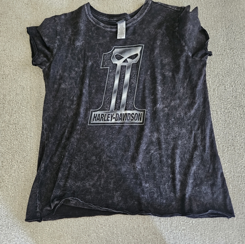 Harley-Davidson 1 Skull Acud Wash Tshirt